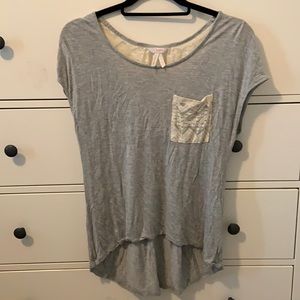 Gray lace top